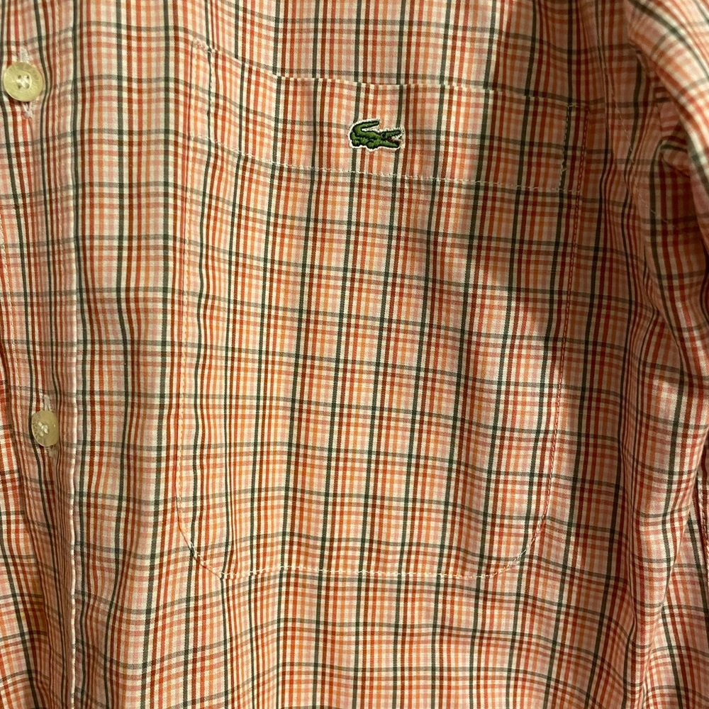 Lacoste casual button down, size 38, fits like a small.